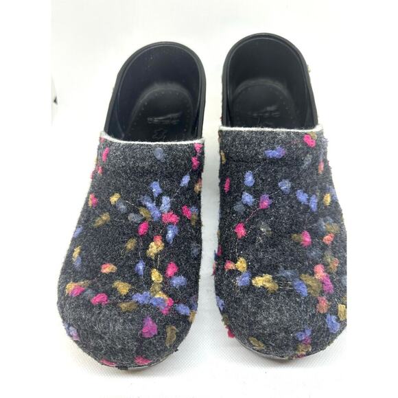 DANSKO Professional Felt Clogs Charcoal Multi-Dot Slip-On Shoes - Sz 42 (11) - Picture 2 of 7